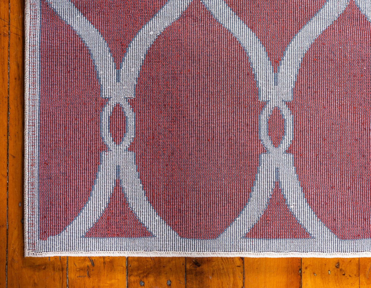 Lattice Gardens Collection Area Rug -  Vinehaven Rectangle Red  lifestyle 27