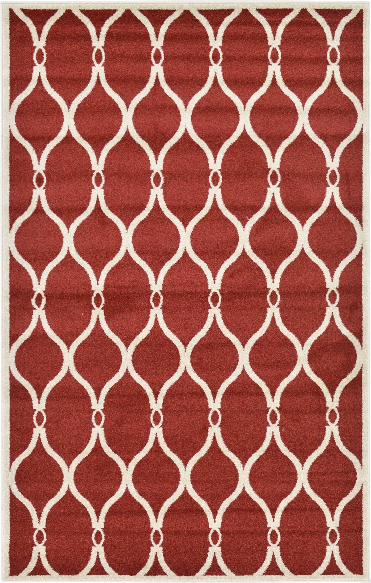 Lattice Gardens Collection Area Rug -  Vinehaven Rectangle Red  lifestyle 3