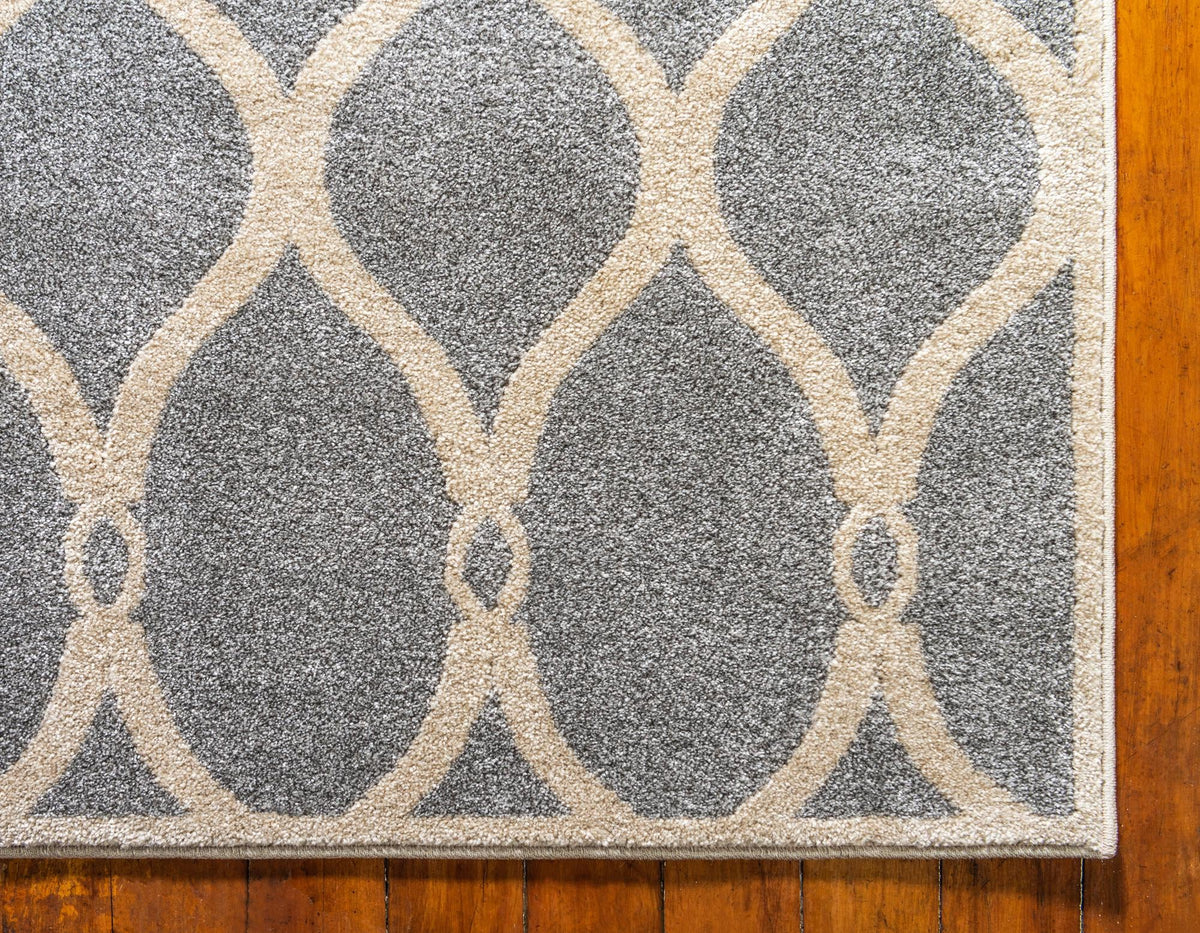 Lattice Gardens Collection Area Rug -  Rosetangle Rectangle Light Gray  lifestyle 9