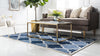 Lattice Gardens Collection Area Rug -  Gardenisle Rectangle Light Blue  lifestyle 3