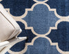 Lattice Gardens Collection Area Rug -  Gardenisle Rectangle Light Blue  lifestyle 6