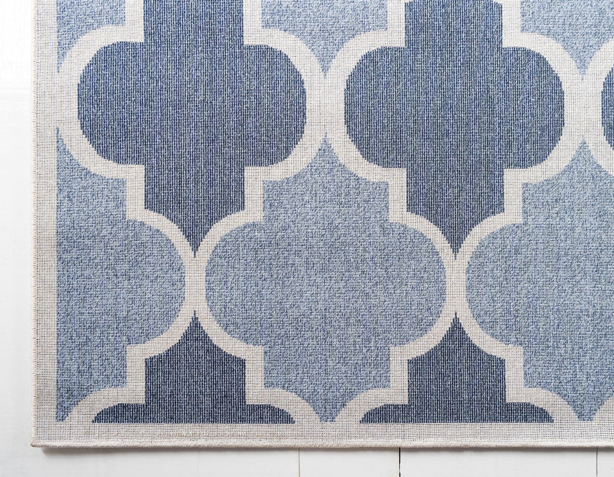 Lattice Gardens Collection Area Rug -  Gardenisle Rectangle Light Blue  lifestyle 10
