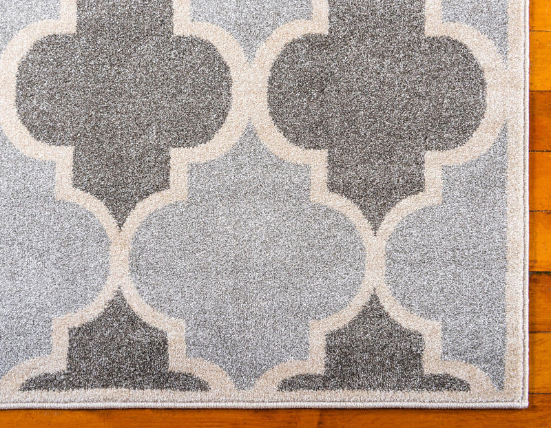 Lattice Gardens Collection Area Rug -  Arborhedge Rectangle Light Gray  lifestyle 9