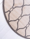 Lattice Gardens Collection Area Rug -  Latticegrove Round Cream  lifestyle 21
