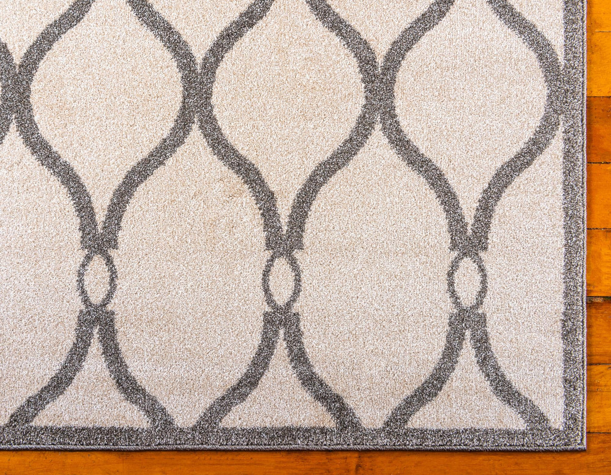 Lattice Gardens Collection Area Rug -  Latticegrove Rectangle Cream  lifestyle 9