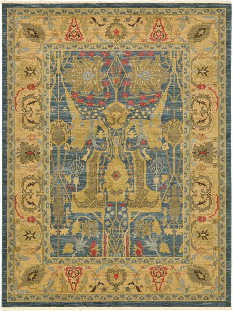 Persian Elegance Collection Area Rug -  Khorramabad Rectangle Navy Blue  lifestyle 2