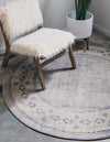 Salzburg Elegance Collection Area Rug - Mirabell Round Gray  lifestyle 34
