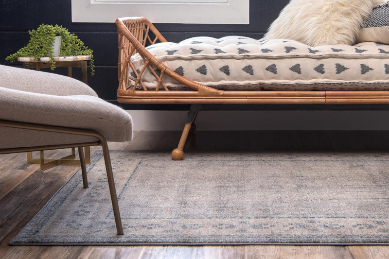 Salzburg Elegance Collection Area Rug - Mirabell Rectangle Gray  lifestyle 7