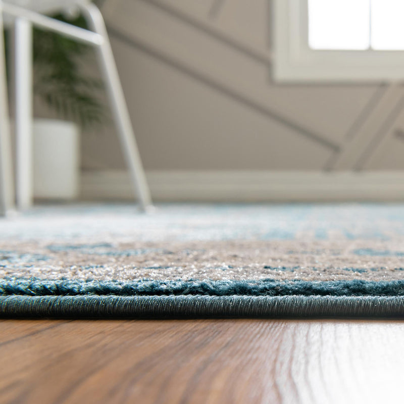 Salzburg Elegance Collection Area Rug - Mirabell Round Light Blue  lifestyle 41