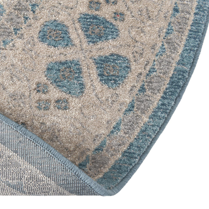 Salzburg Elegance Collection Area Rug - Mirabell Round Light Blue  lifestyle 60