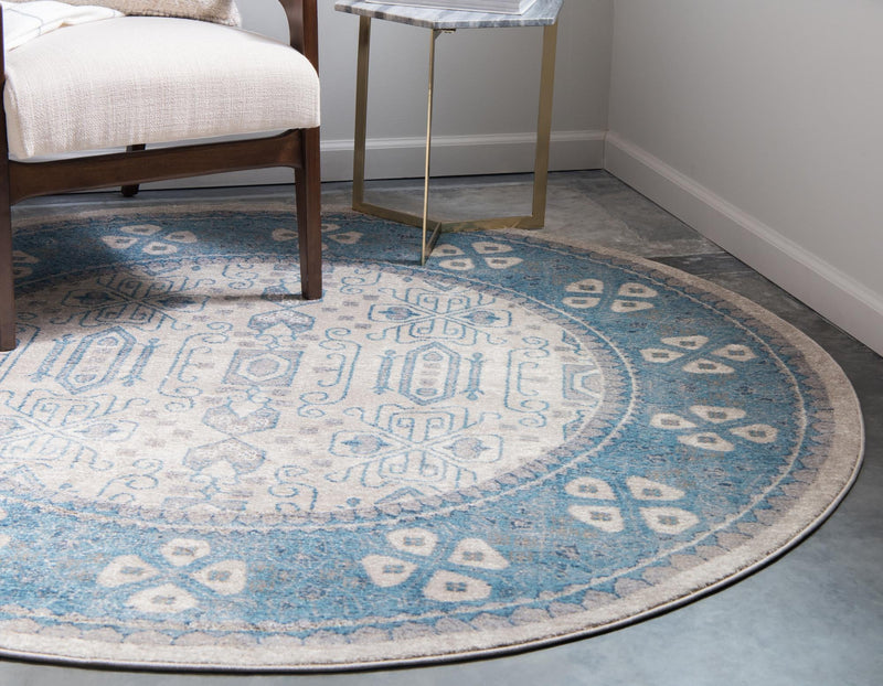 Salzburg Elegance Collection Area Rug - Mirabell Round Beige  lifestyle 38