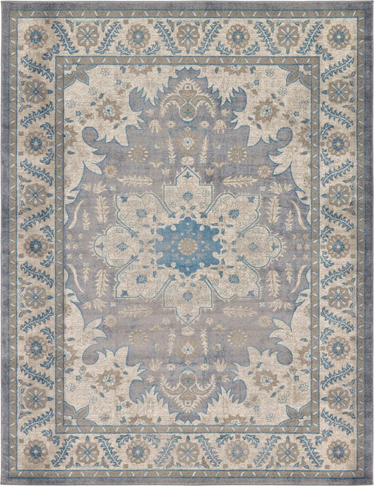 Salzburg Elegance Collection Area Rug -  Getreidegasse Rectangle Gray Main