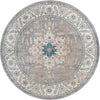 Salzburg Elegance Collection Area Rug -  Getreidegasse Round Gray  lifestyle 11