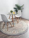 Salzburg Elegance Collection Area Rug -  Getreidegasse Round Gray  lifestyle 17