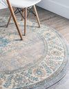 Salzburg Elegance Collection Area Rug -  Getreidegasse Round Gray  lifestyle 29