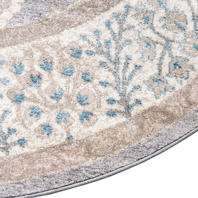 Salzburg Elegance Collection Area Rug -  Hellbrunn Round Gray  lifestyle 49