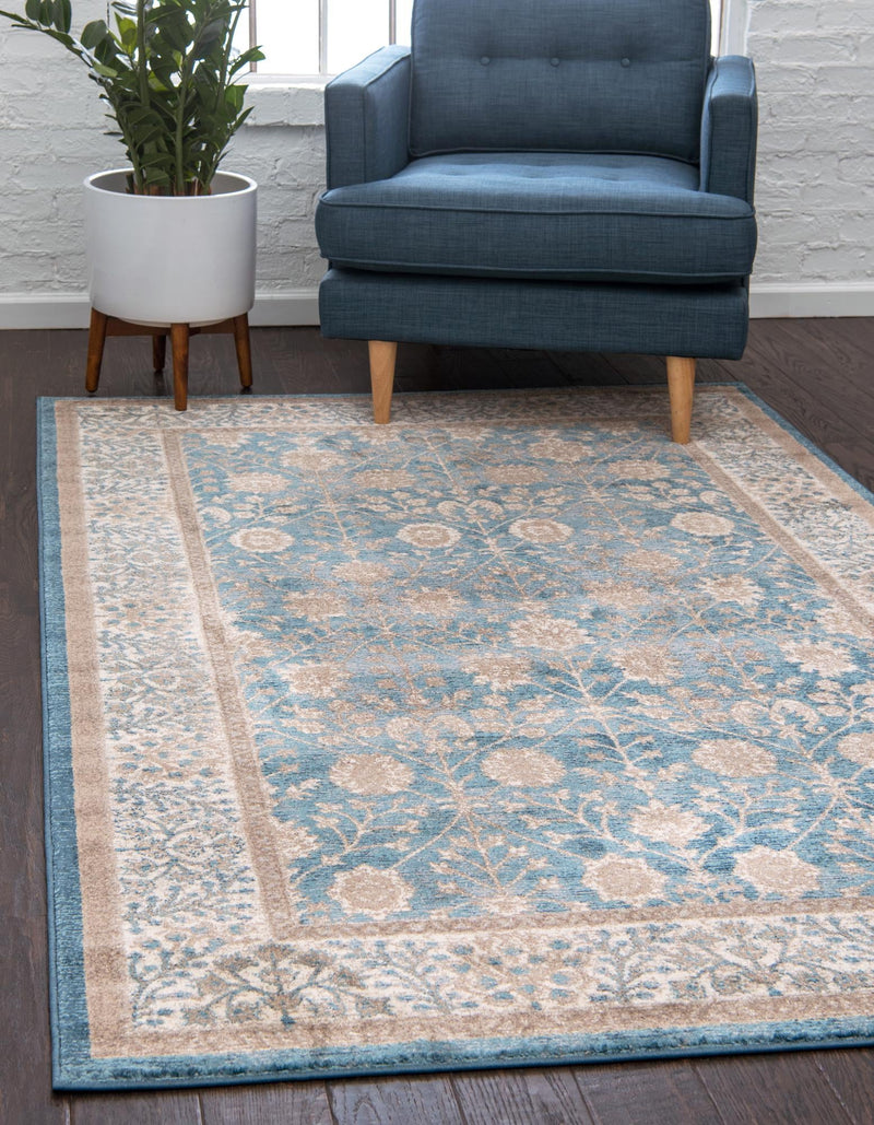 Salzburg Elegance Collection Area Rug -  Hellbrunn Rectangle Light Blue  lifestyle 4