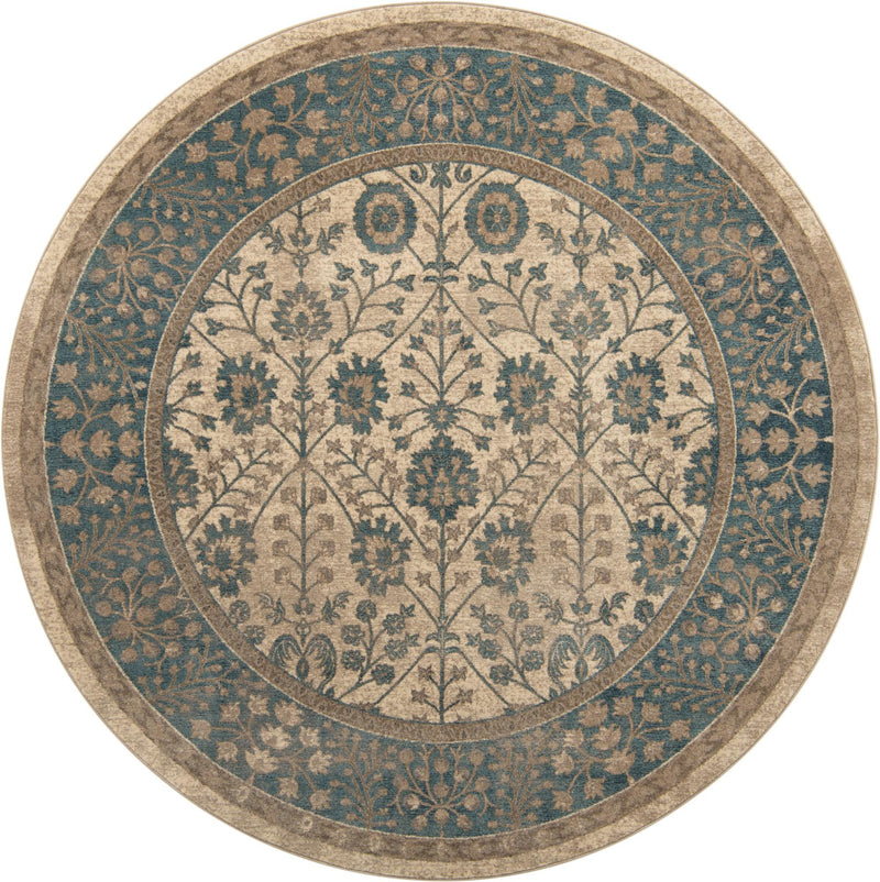 Salzburg Elegance Collection Area Rug -  Hellbrunn Round Cream  lifestyle 27