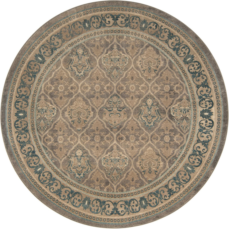 Salzburg Elegance Collection Area Rug -  Kapuzinerberg Round Gray  lifestyle 23