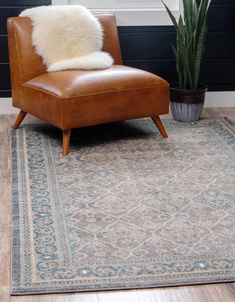 Salzburg Elegance Collection Area Rug -  Kapuzinerberg Rectangle Gray  lifestyle 4