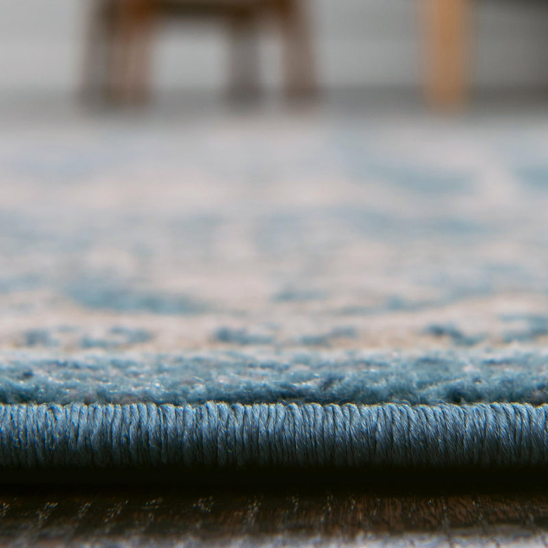 Salzburg Elegance Collection Area Rug -  Kapuzinerberg Round Light Blue  lifestyle 39