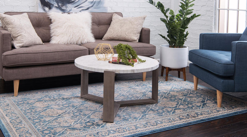 Salzburg Elegance Collection Area Rug -  Kapuzinerberg Rectangle Light Blue  lifestyle 5