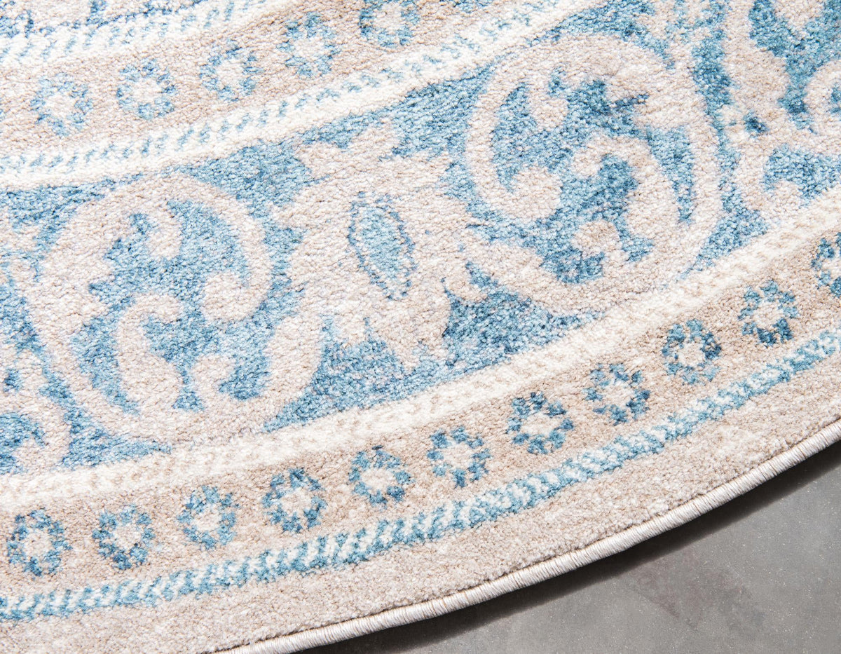 Salzburg Elegance Collection Area Rug -  Kapuzinerberg Round Beige  lifestyle 45