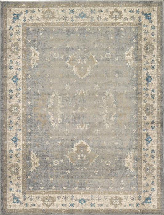 Salzburg Elegance Collection Area Rug -  Nonnberg Rectangle Gray Main
