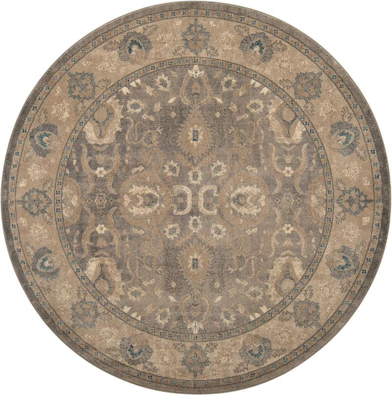 Salzburg Elegance Collection Area Rug -  Mozarteum Round Gray  lifestyle 27
