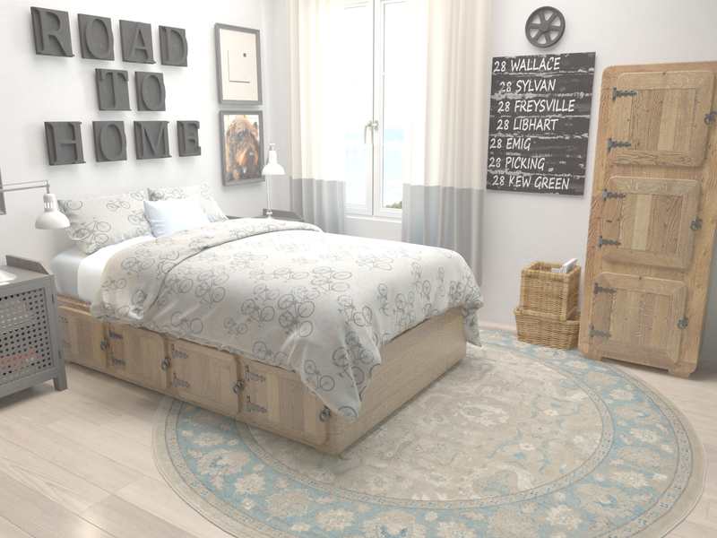 Salzburg Elegance Collection Area Rug -  Mozarteum Round Cream  lifestyle 30