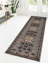 Tabriz Tapestries Collection Area Rug - Azerbaijan (Gray) Runner Gray  lifestyle 23