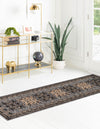 Tabriz Tapestries Collection Area Rug - Azerbaijan (Gray) Runner Gray  lifestyle 28