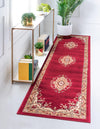 Tabriz Tapestry Collection Area Rug - Azerbaijan (Burgundy) Runner Burgundy  lifestyle 23