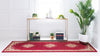 Tabriz Tapestry Collection Area Rug - Azerbaijan (Burgundy) Runner Burgundy  lifestyle 30