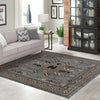 Tabriz Tapestries Collection Area Rug - Azerbaijan (Gray) Square Gray  lifestyle 73