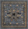 Tabriz Tapestries Collection Area Rug - Azerbaijan (Gray) Square Gray  lifestyle 21