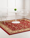 Isfahan Elegance Collection Area Rug - Naghsh-e Jahan (Burgundy) Square Burgundy  lifestyle 75