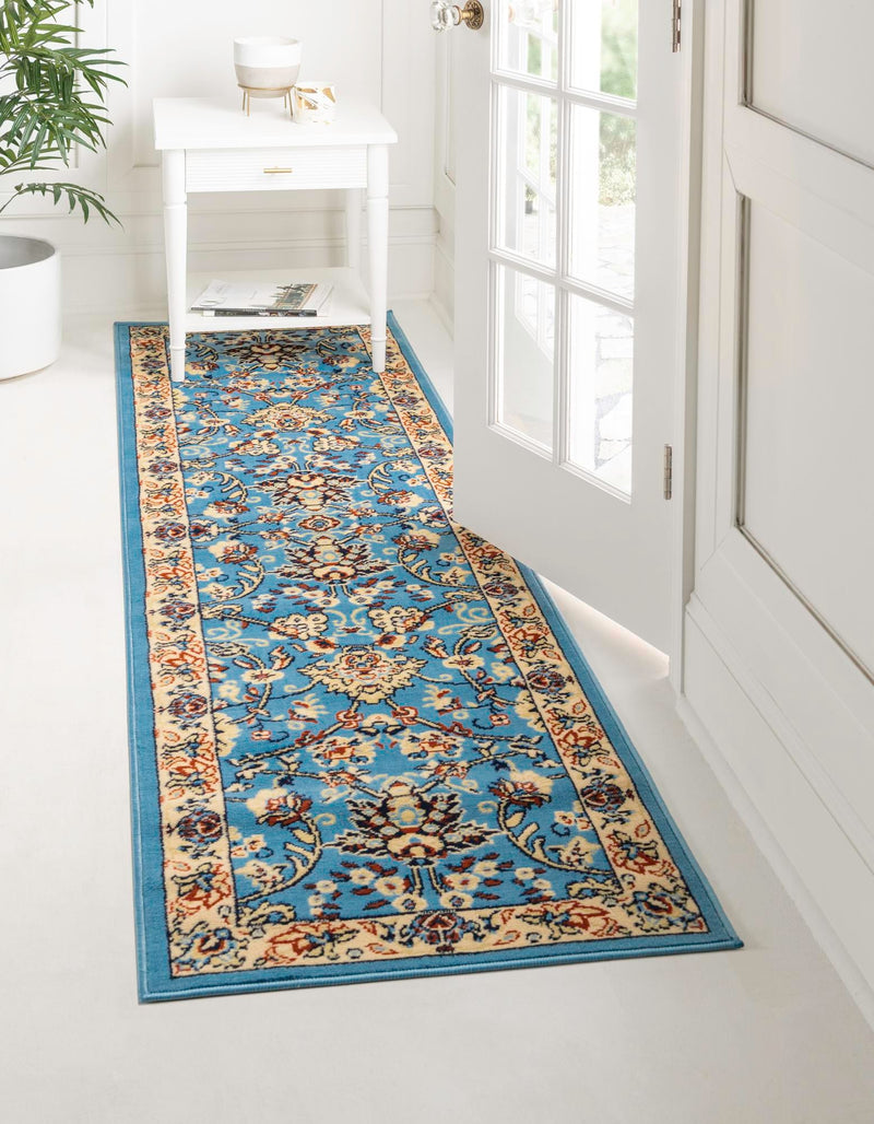 Isfahan Elegance Collection Area Rug - Naghsh-e Jahan (Light Blue) Runner Light Blue  lifestyle 20