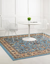 Isfahan Elegance Collection Area Rug - Naghsh-e Jahan (Light Blue) Square Light Blue  lifestyle 26