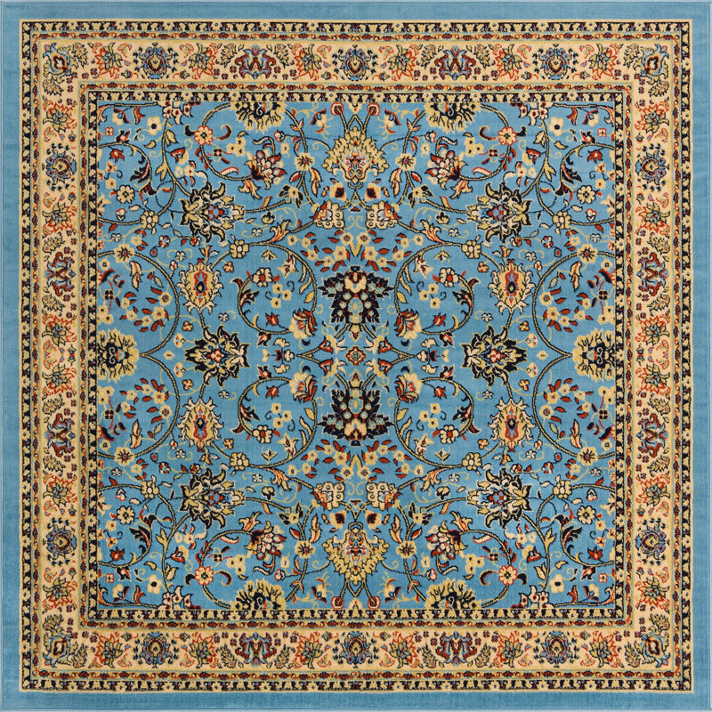 Isfahan Elegance Collection Area Rug - Naghsh-e Jahan (Light Blue) Square Light Blue  lifestyle 18