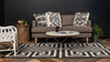 Aegean Labyrinth Collection Area Rug -  Mykonos Rectangle Black  lifestyle 10