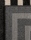 Aegean Labyrinth Collection Area Rug -  Mykonos Rectangle Black  lifestyle 19