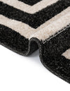 Aegean Labyrinth Collection Area Rug -  Mykonos Rectangle Black  lifestyle 21