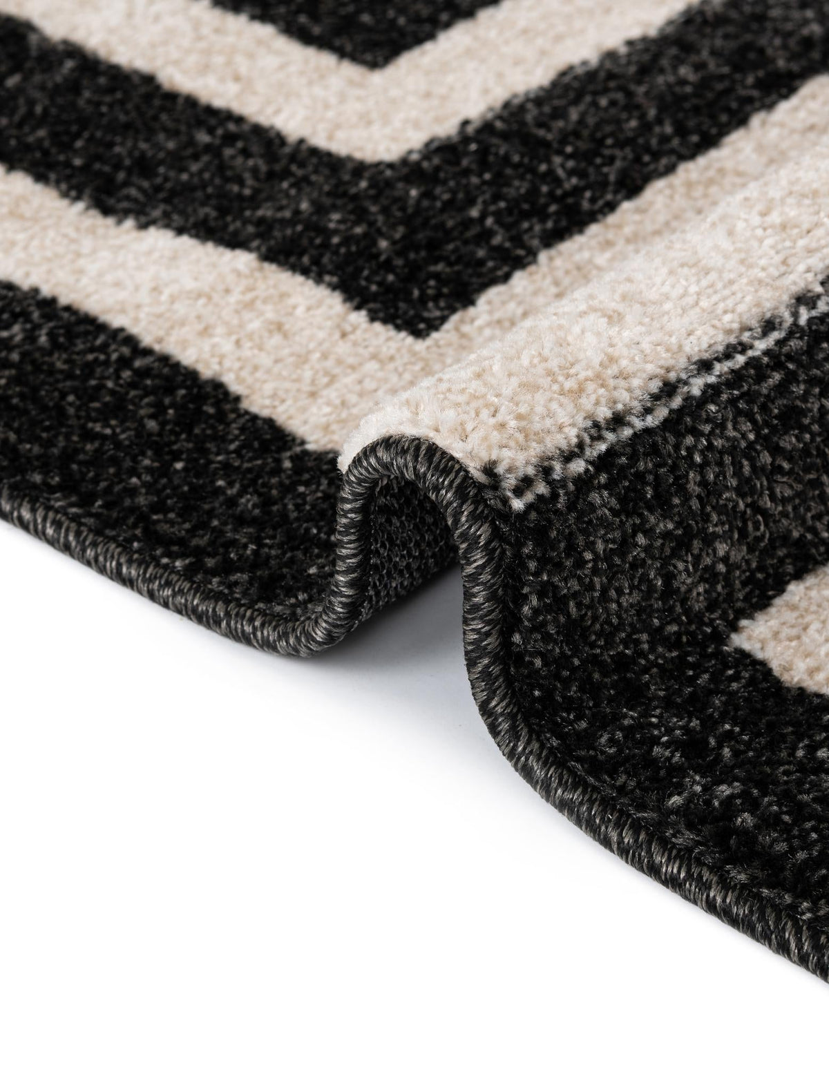 Aegean Labyrinth Collection Area Rug -  Mykonos Rectangle Black  lifestyle 21