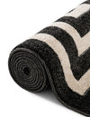 Aegean Labyrinth Collection Area Rug -  Mykonos Rectangle Black  lifestyle 23