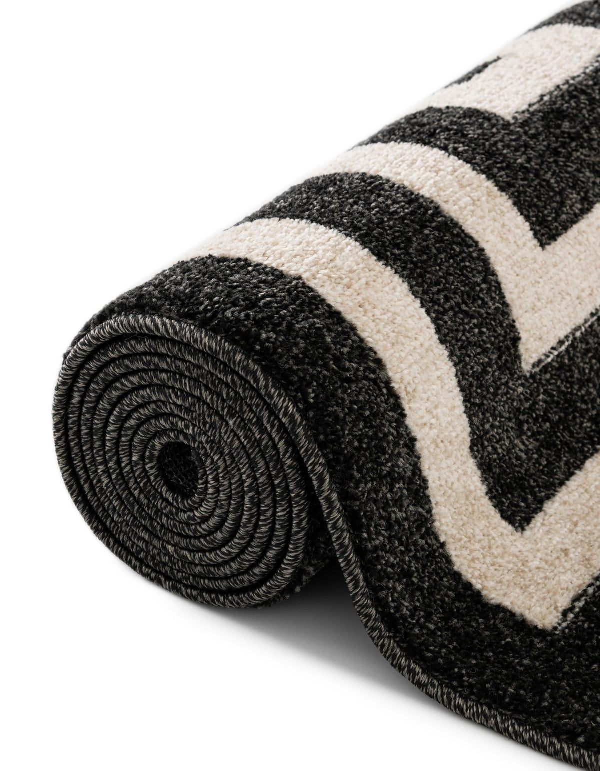 Aegean Labyrinth Collection Area Rug -  Mykonos Rectangle Black  lifestyle 23