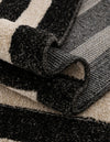 Aegean Labyrinth Collection Area Rug -  Mykonos Rectangle Black  lifestyle 24