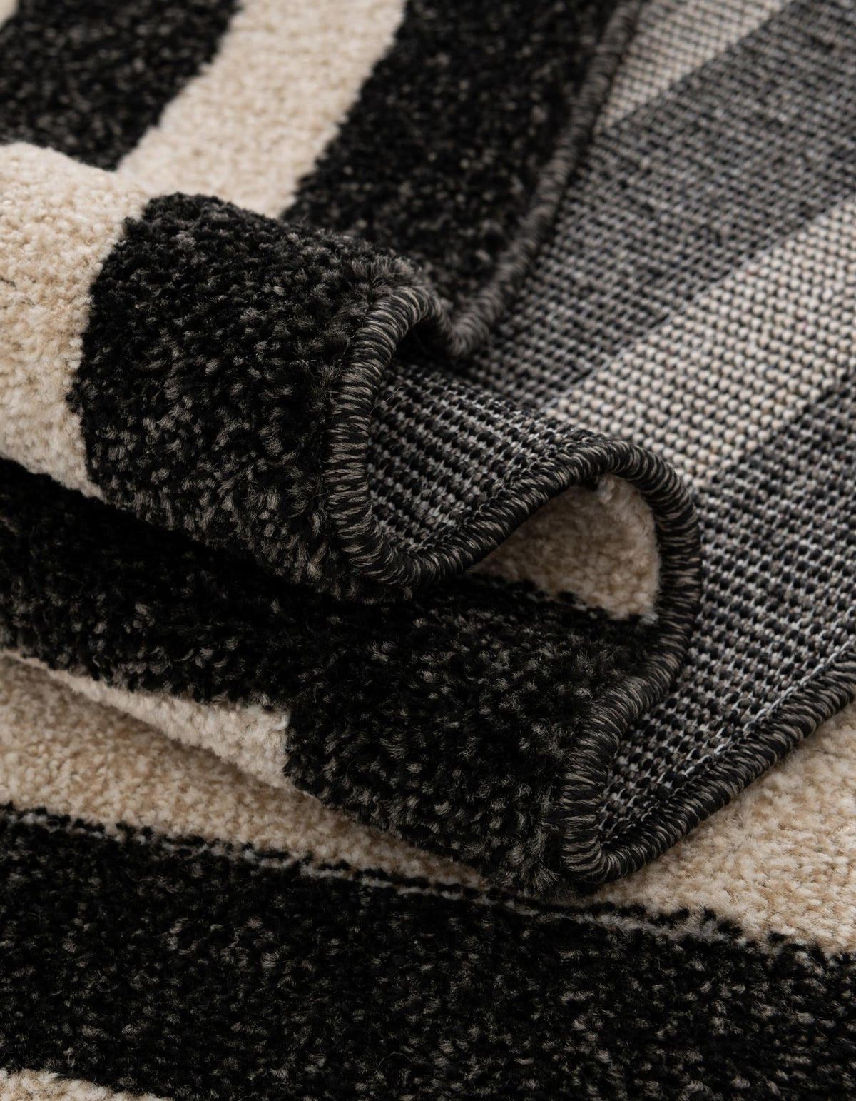 Aegean Labyrinth Collection Area Rug -  Mykonos Rectangle Black  lifestyle 24