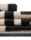 Aegean Labyrinth Collection Area Rug -  Mykonos Rectangle Black  lifestyle 25