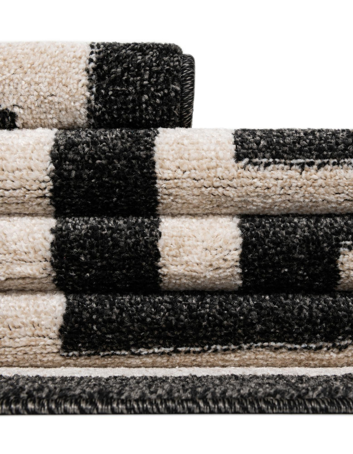 Aegean Labyrinth Collection Area Rug -  Mykonos Rectangle Black  lifestyle 25